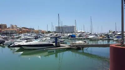 a bunch of boats docked in a harbor at Quinta Do Romão in Vilamoura