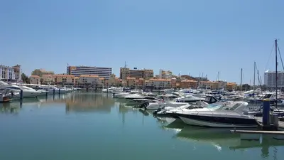 a bunch of boats docked in a harbor at Quinta Do Romão in Vilamoura