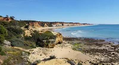 an aerial view of a beach with the ocean at Vista das Ondas - AP in Albufeira