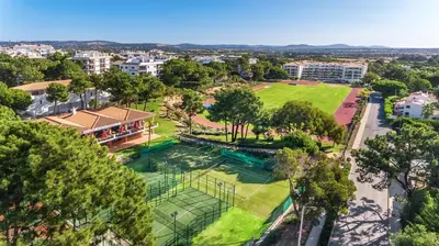 an overhead view of a race track in a field at AP Victoria Sports & Beach in Albufeira