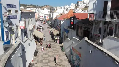 an overhead view of a city street with buildings at Marina Luxury Residence - Albufeira in Albufeira