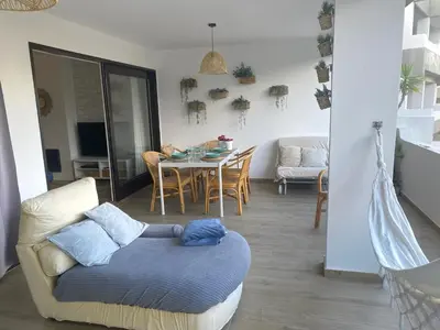 a living room with a couch and a table at ExcelStay - Balaia in Albufeira