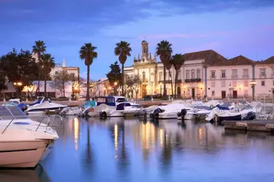 a group of boats are docked in a marina at AL - Comfortable House in Faro
