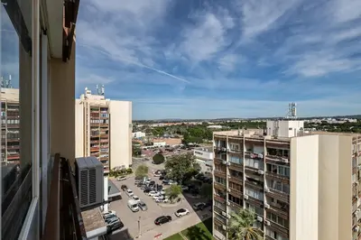 a view of a city from a building at T0 Vilamoura Downtown in Vilamoura