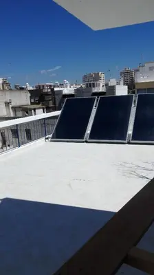 a skateboard ramp on the roof of a building at Residencial Condado in Faro