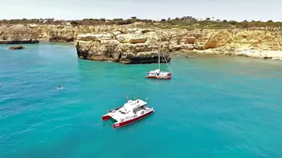 two boats in a large body of water at Marina Vilamoura Aquamar 104 By Vilamoura Sun in Vilamoura