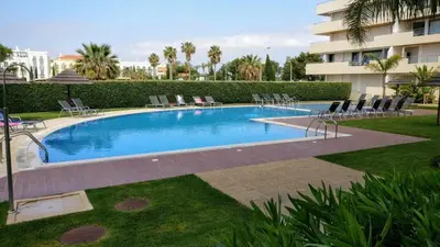 a balcony with a view of a city at VilamouraSun Aquamar 518 - Fantástico Vista in Vilamoura