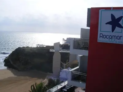 a view of the ocean from a hotel at Rocamar Exclusive Hotel & Spa - Adults Only in Albufeira