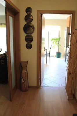 a room with a door with a bunch of rocks on the wall at Sweet Dream House in Faro