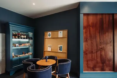 a dining room with a table and chairs at Velamar Boutique Hotel - Adults Friendly in Albufeira