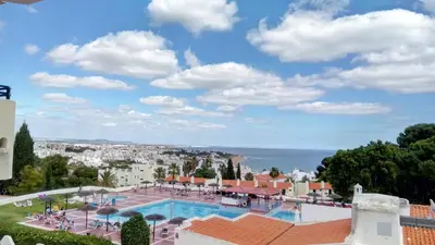 a view of the pool from the balcony of a hotel at Sea View5 in Albufeira