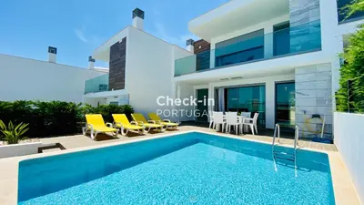 a villa with a swimming pool in positano at Albuhera - Private Pool - 8 Pax - Albufeira in Albufeira