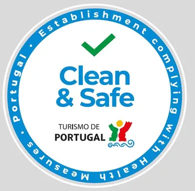 a label for clean and safe at Villa Albuar in Albufeira