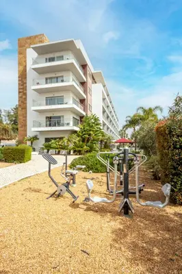 a group of skateboards laying on the ground at Areias Village Beach Suite Hotel in Albufeira