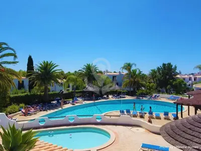 a view of the pool at the resort at Apt T2 Praia São Rafael Hibiscus 18A - Albufeira, Algarve in Albufeira