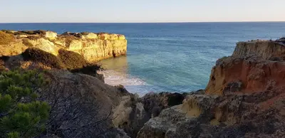a view of the ocean from a cliff at Albufeira, with terrace, see views, 5 min to beach (21) in Albufeira