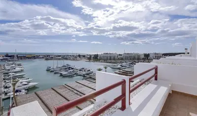 a view of a marina with boats in the water at Primula - Wonderful view - Vilamoura Marina in Vilamoura