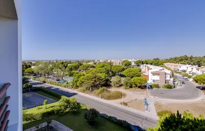 an aerial view of a street in a city at Village Atlântico Apartment in Vilamoura
