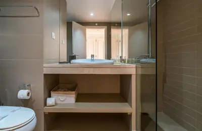 a bathroom with a sink and a toilet at Marina Mar 'Penthouse' by SAPvillas in Vilamoura