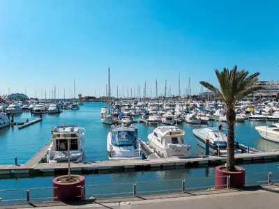 a marina filled with lots of boats in the water at Holiday Home Vila Sol by Interhome in Cabeço de Câmara