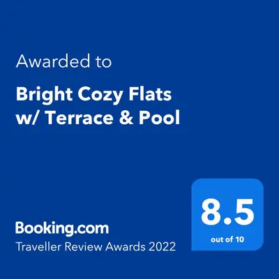 a screenshot of a phone with the text emailed to bright cozy flats w terrace at Host Wise - Bright Cozy Flats w Terrace & Pool in Quarteira