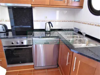 a kitchen with a sink and a stainless steel dishwasher at Villa Catuna - Quinta do Jolu in Guia