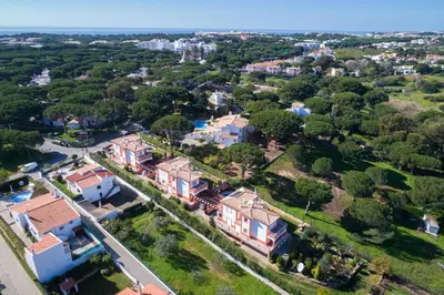 an aerial view of a house in a suburb at GR 2 X Private Villas Private Pools - Up to 20 Guests in Albufeira