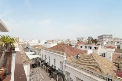 a view of the city from the roof of a building at Panoramic Faro Apartment in Faro