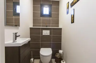 a bathroom with a sink and a shower at Villa Isabelle - Loule in Loulé