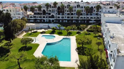 an aerial view of a resort with a swimming pool at AL-Dream Oura Estrela Apartments - CC in Albufeira
