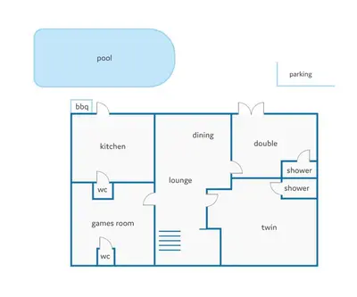 a block diagram of a house at Villa Cubos by Villa Plus in Albufeira