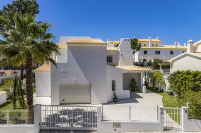 a bedroom villa with a view at Villa Falesia Blue by Villa Plus in Olhos de Água