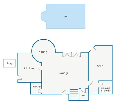a floor plan of a house at Villa Susana by Villa Plus in Albufeira