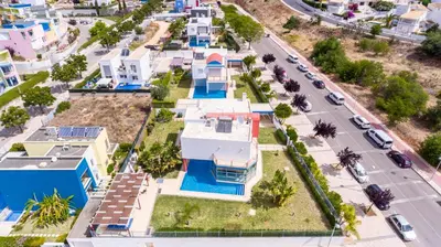 an aerial view of a city with houses at Marina Sol by Atlantic Places in Albufeira