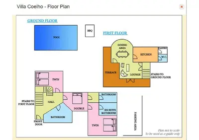 a floor plan of the wichita cobota floor plan at Villa Coelho in Albufeira