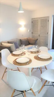 a kitchen with a sink and a counter top at Home Sweet Home in Albufeira