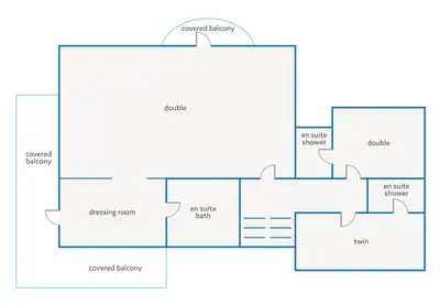 a floor plan of a house at Villa Quinta dos Bicos by Villa Plus in Albufeira