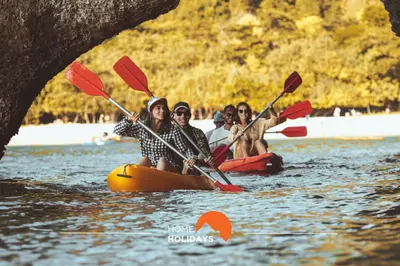 a group of people kayaking on a river at #096 Casa Antonieta 1 by Home Holidays in Albufeira