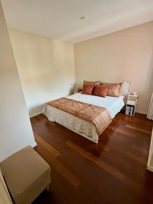 a bedroom with a white bed with a window at Victoria Gardens Luxury Apartment by PA Hotels in Quarteira