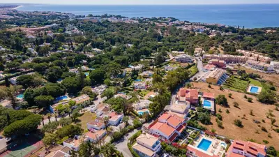 an aerial view of a city with houses at Sea 3BDR House W/ Patio by Lovelystay in Albufeira