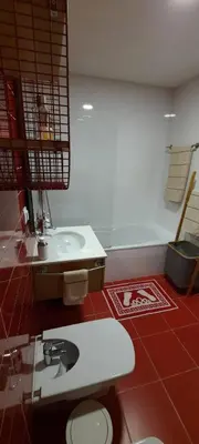 a bathroom with a sink and a toilet at Lendas de Portugal in Olhos de Água
