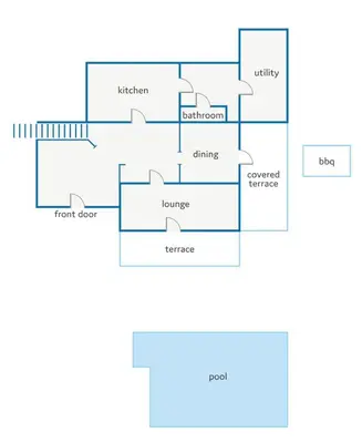 a block diagram of a house at Villa Tupi by Villa Plus in Boliqueime