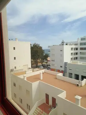 a view from a window of a building at Leonel Barcelos in Quarteira
