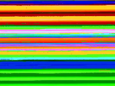 a rainbow colored wall with many different colored lines at Holiday Home Eugênia by Interhome in Paderne