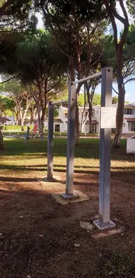 a monument in a park with trees in the background at Estúdio na Falésia in Albufeira