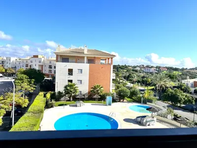 a view of a swimming pool from a building at Albufeira Modern 3 With Pool by Homing in Albufeira