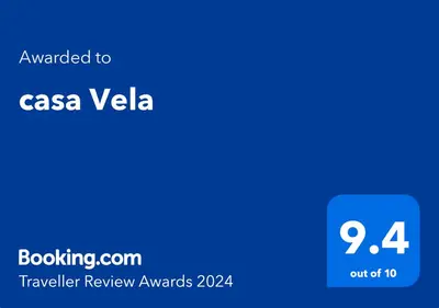 a blue screen with the text emailed to casa vella at casa Vela in Albufeira