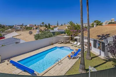 an overhead view of a swimming pool on a house at Villa Damasco by Villa Plus in Albufeira