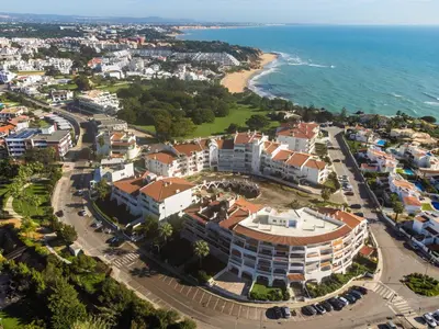 an aerial view of a resort and the ocean at Lemon House - 400m from the Beach - Wifi in Albufeira