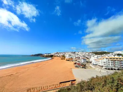 a view of the ocean from a hill with a tree at Luxury Condo in Top Complex with Ocean and Marina View by Be Cherish in Albufeira